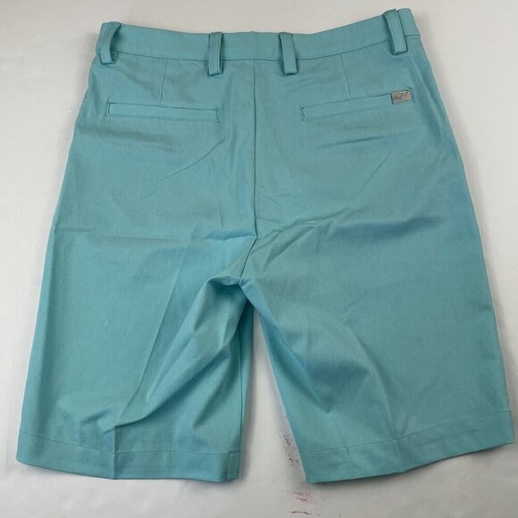 Greg Norman ML75 Microlux Golf Shorts Men’s 30 Baby Blue Chinos Logo Athleisure - Picture 2 of 7